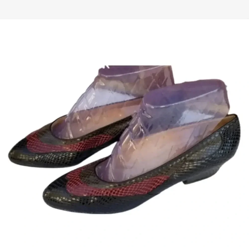 Vintage Camille Unglik snakeskin Flats‎ 9